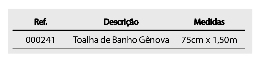Tabela de Medidas