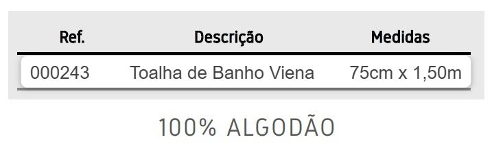 Tabela de Medidas